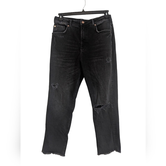 Pilcro Denim - Pilcro Anthropologie vintage straight jean black size 32 distressed